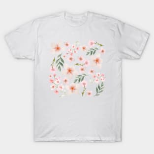 Pink floral pattern T-Shirt